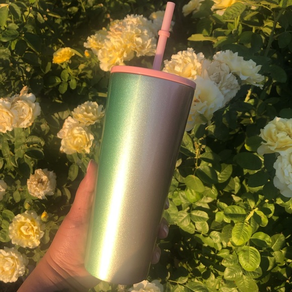 Starbucks Pink Rose Gold to Aqua Mint Turquoise Green Ombre Tumbler - Picture 2 of 6